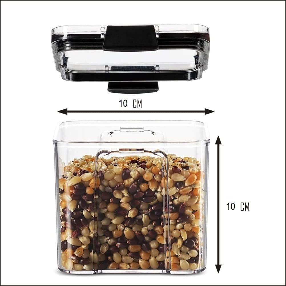 WEEDOO Air Tight Containers For Kitchen | Kitchen storage setplastic jars kitchen | Plastic Boxes For Storage | Kitchen containers set | Air Tight Container 700ML PACK OF 8