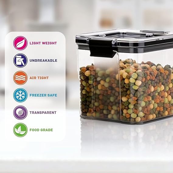 WEEDOO Air Tight Containers For Kitchen | Kitchen storage setplastic jars kitchen | Plastic Boxes For Storage | Kitchen containers set | Air Tight Container (400ML PACK OF 9)