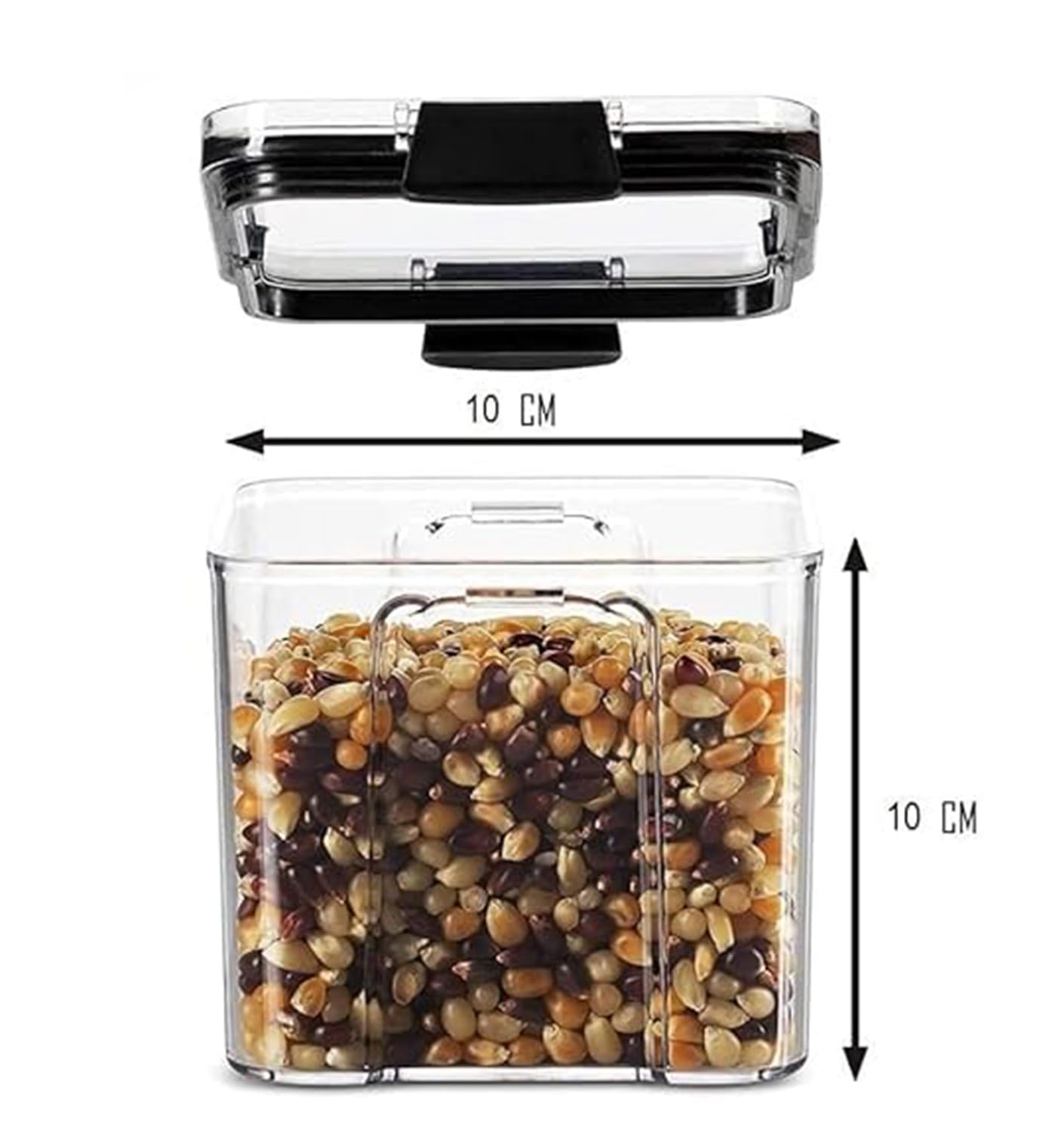 WEEDOO Air Tight Containers For Kitchen | Kitchen storage setplastic jars kitchen | Plastic Boxes For Storage | Kitchen containers set | Air Tight Container (700ML PACK OF 6)
