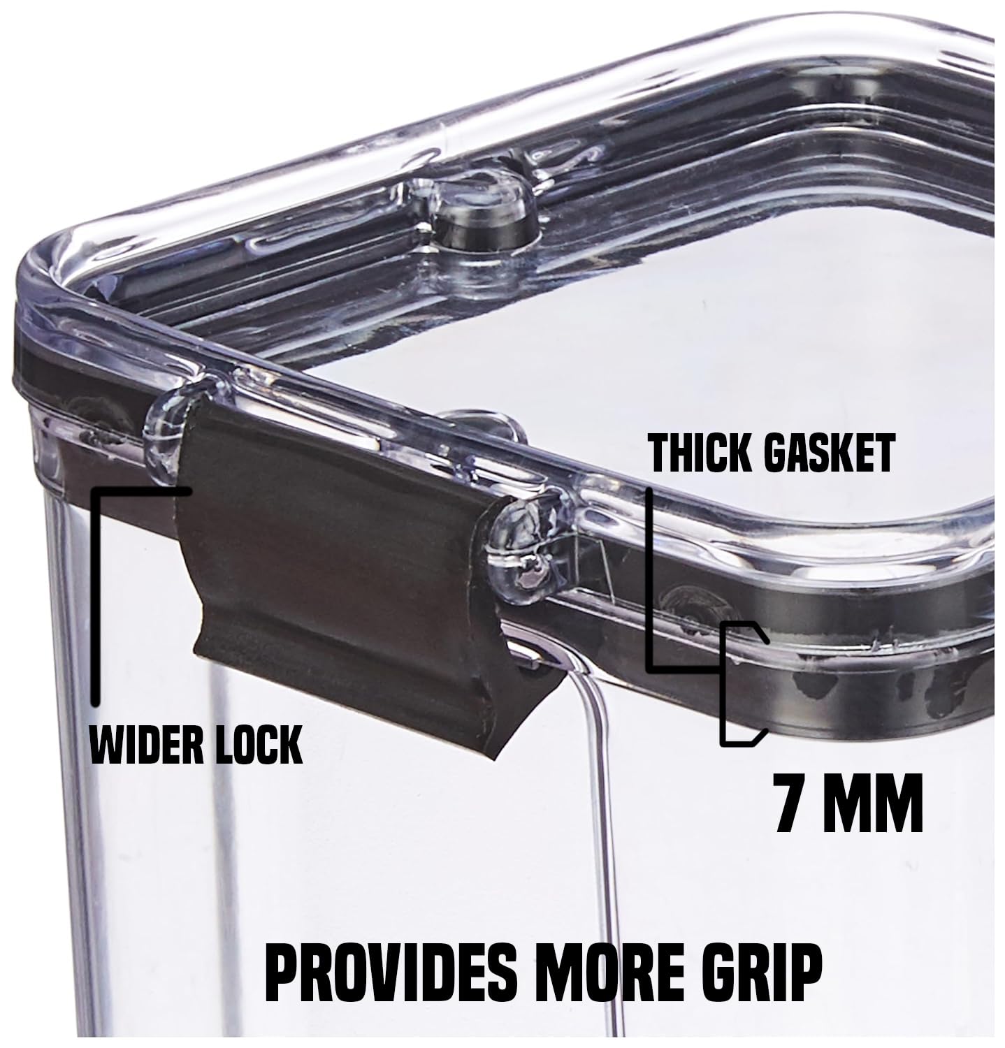 WEEDOO Air Tight Containers For Kitchen | Kitchen storage setplastic jars kitchen | Plastic Boxes For Storage | Kitchen containers set | Air Tight Container (700ML PACK OF 6)